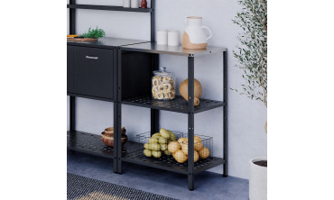 Meuble de cuisine extérieure Alméria 2 étagères gris