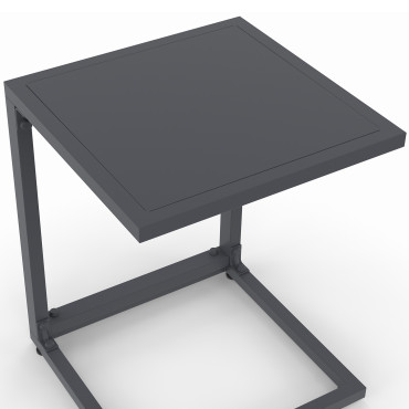 Tables d'appoint de jardin Selva grises - lot de 2