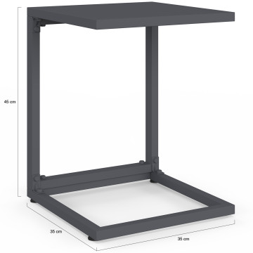 Tables d'appoint de jardin Selva grises - lot de 2