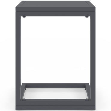 Tables d'appoint de jardin Selva grises - lot de 2