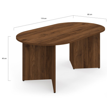 Table basse Gabin effet noyer