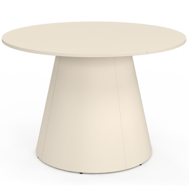 Table à manger ronde Aléna Ø120cm métal beige