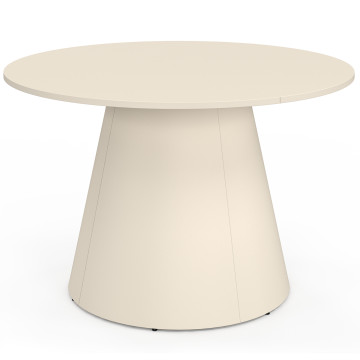 Table à manger ronde Aléna Ø120cm métal beige