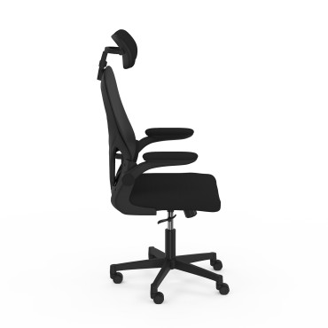 Fauteuil de bureau à roulettes James noir