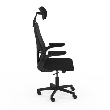 Fauteuil de bureau à roulettes James noir