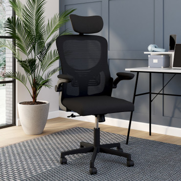 Fauteuil de bureau à roulettes James noir