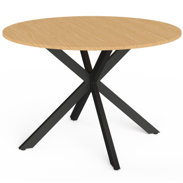 Table de jardin Milazzo ronde 120cm effet bois
