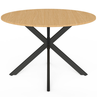 Table de jardin Milazzo ronde 120cm effet bois