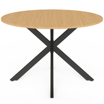 Table de jardin Milazzo ronde 120cm effet bois