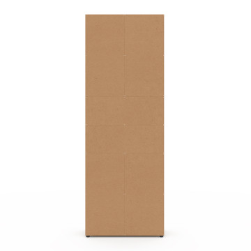 Armoire salle de bain Tom effet hêtre 4 portes blanches