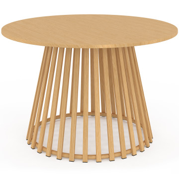 Ensemble repas Hortensia 6 places métal effet bois