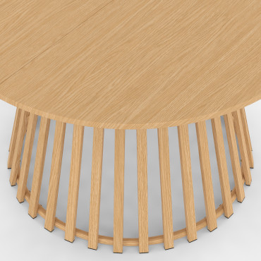 Ensemble repas Hortensia 6 places métal effet bois