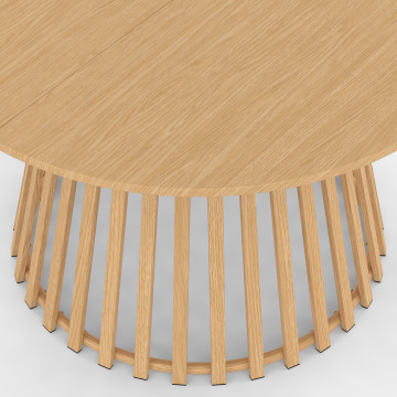 Ensemble repas Hortensia 6 places métal effet bois