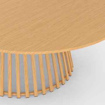 Table de jardin ronde extensible Hortensia Ø160-200cm