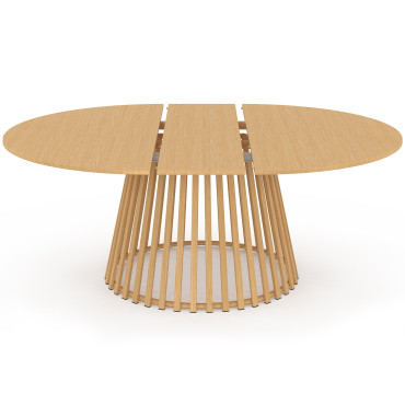 Table de jardin ronde extensible Hortensia Ø160-200cm