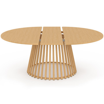 Table de jardin ronde extensible Hortensia Ø160-200cm