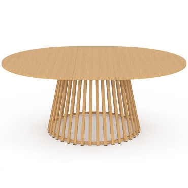 Table de jardin ronde extensible Hortensia Ø160-200cm