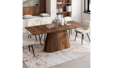 Table à manger extensible Rosita 160-200cm effet noyer