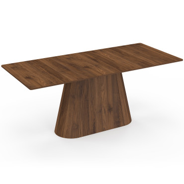 Table à manger extensible Rosita 160-200cm effet noyer