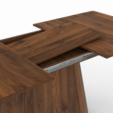 Table à manger extensible Rosita 160-200cm effet noyer