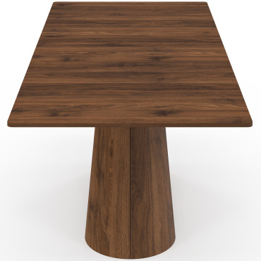 Table à manger extensible Rosita 160-200cm effet noyer