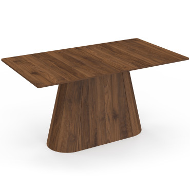 Table à manger extensible Rosita 160-200cm effet noyer