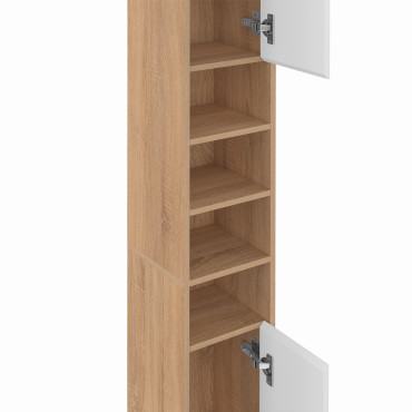 Colonne salle de bain Tom 2 portes 4 niches