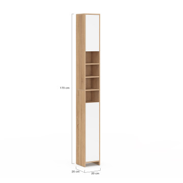 Colonne salle de bain Tom 2 portes 4 niches