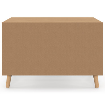 Maison de toilette lattes pour chat litière intégrée