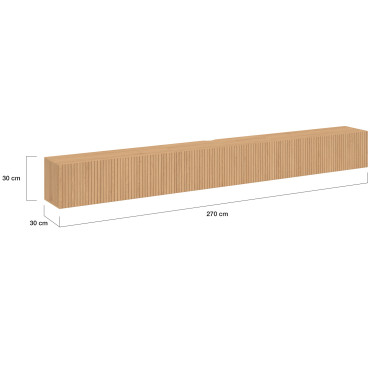 Meuble TV suspendu Albane L270cm