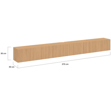 Meuble TV suspendu Albane L270cm