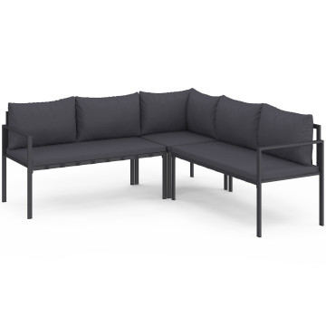 Salon de jardin Tropéa 8 places gris 2 en 1