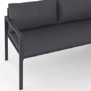 Salon de jardin Tropéa 8 places gris 2 en 1