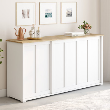 Buffet Jamy 3 portes blanc 160cm