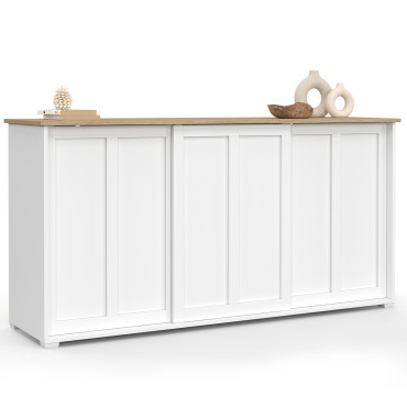 Buffet Jamy 3 portes blanc 160cm