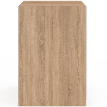 Meuble machine à laver Will effet hêtre 2 portes blanches