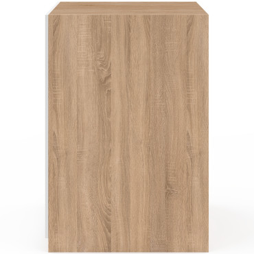 Meuble machine à laver Will effet hêtre 2 portes blanches