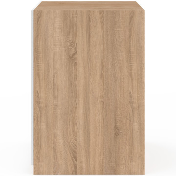 Meuble machine à laver Will effet hêtre 2 portes blanches