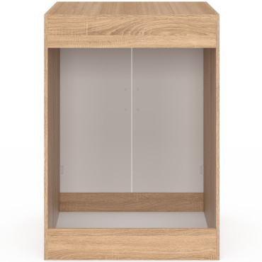 Meuble machine à laver Will effet hêtre 2 portes blanches