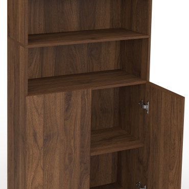 Armoire salle de bain Tom effet noyer 4 portes