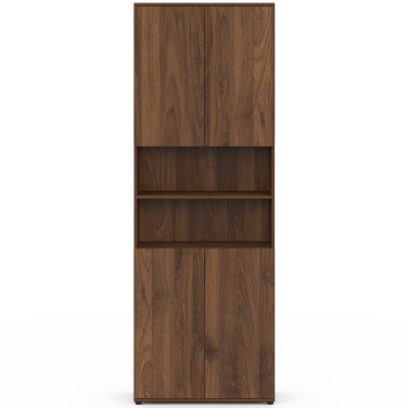 Armoire salle de bain Tom effet noyer 4 portes