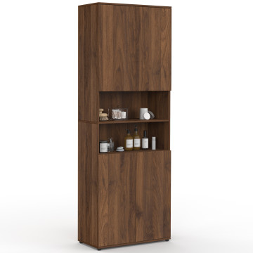Armoire salle de bain Tom effet noyer 4 portes