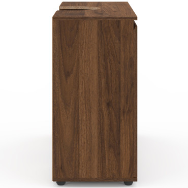 Meuble sous vasque Tom effet noyer placards et tiroirs