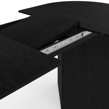 Table à manger extensible Gabin 160-200cm noir