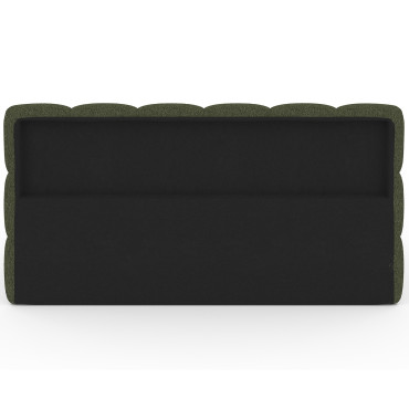 Lit coffre Bubble 160x200cm bouclette vert kaki