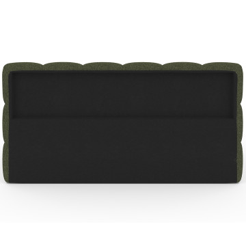 Lit coffre Bubble 160x200cm bouclette vert kaki