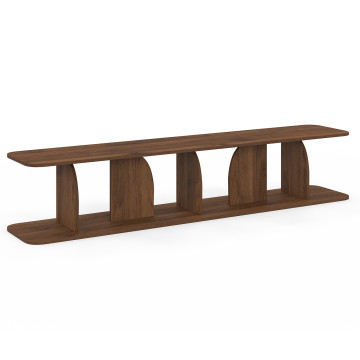 Meuble TV Japandi effet noyer L180cm