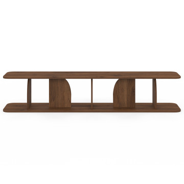 Meuble TV Japandi effet noyer L180cm