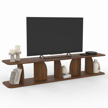 Meuble TV Japandi effet noyer L180cm