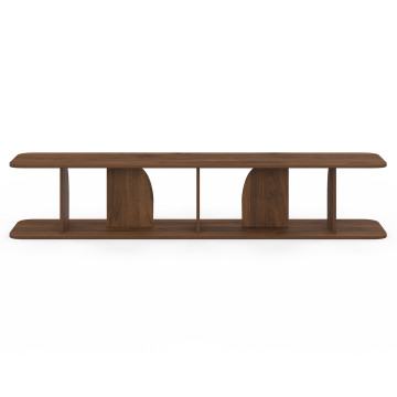 Meuble TV Japandi effet noyer L180cm